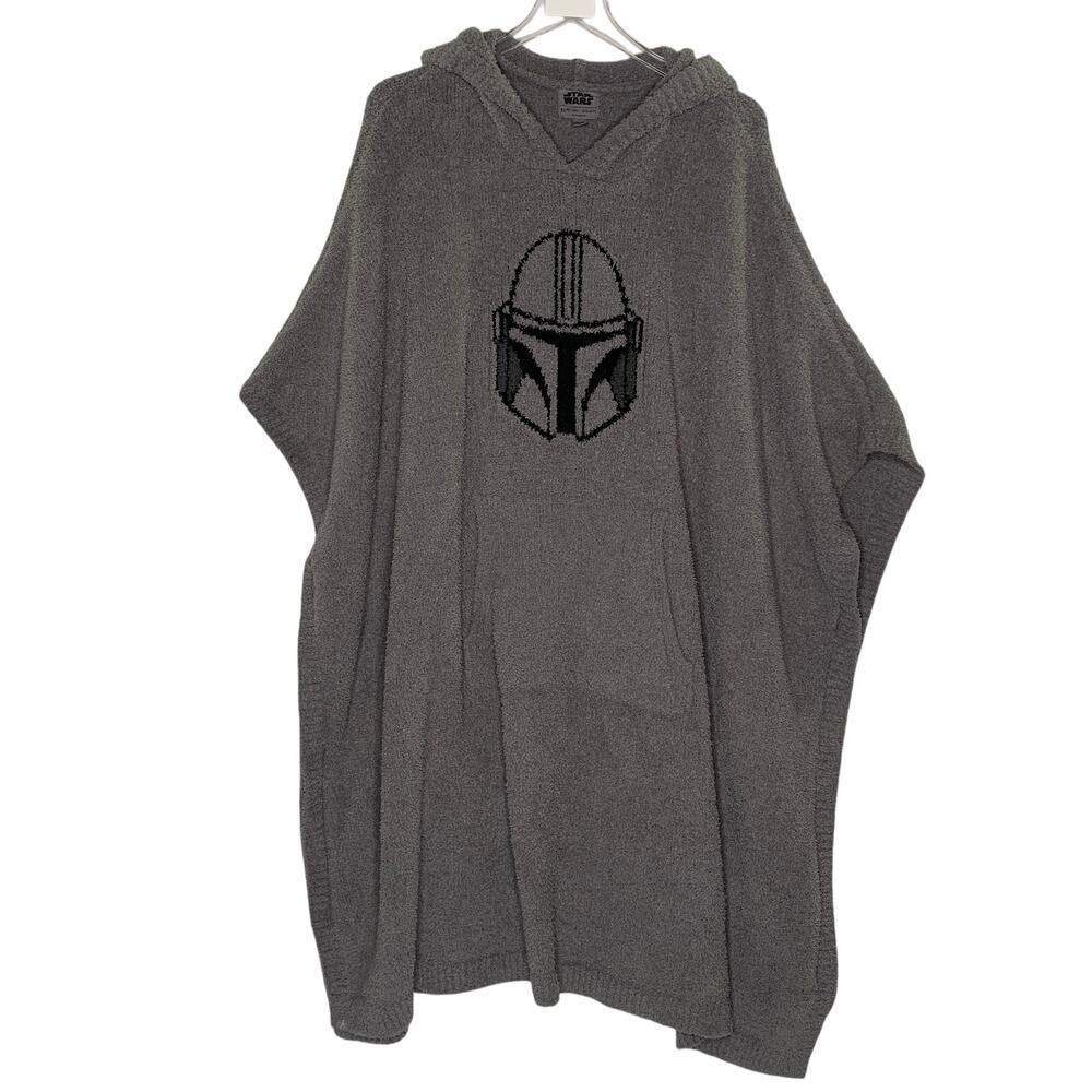 Barefoot Dreams CozyChic The Mandalorian Cozy Poncho Disney Star Wars Gray